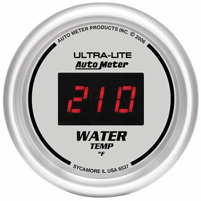 AutoMeter Gauge, Ultra Lite, Water Temperature, 0-300 Degrees F, 2 1/16 in., Digital, Electrical - 6537