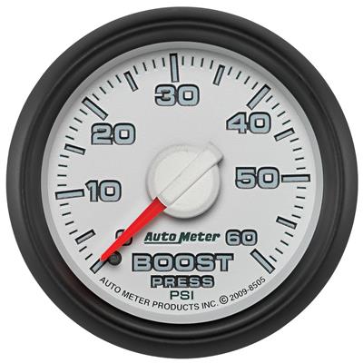 AutoMeter Boost Gauge; Factory Match; Mechanical; Boost Gauge; 2 1/16 in.; 0 - 60 psi; Incl. 10 ft. - 8505