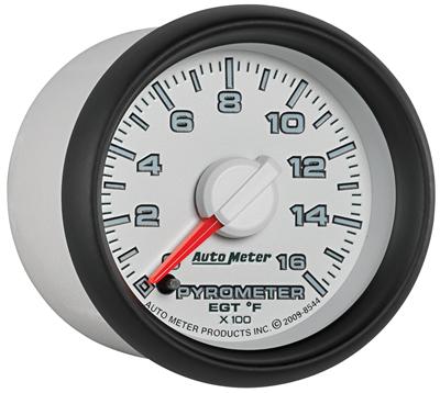 AutoMeter Gauge, EGT/Pyrometer, OE Style, 2 1/16 in. Outside Diameter; 0-1,600 Degrees F, Green LED - 8544