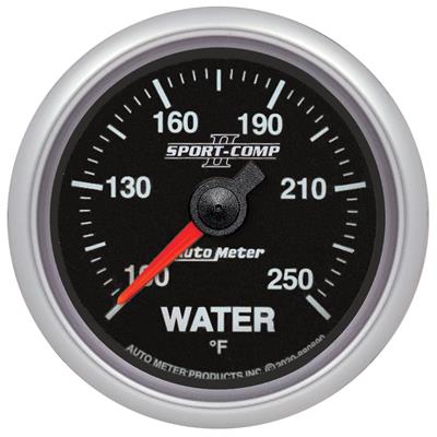 AutoMeter Gauge, Water Temp, 2 1/16", 100-250ºF, Spn 110, Sport-comp II - 880890