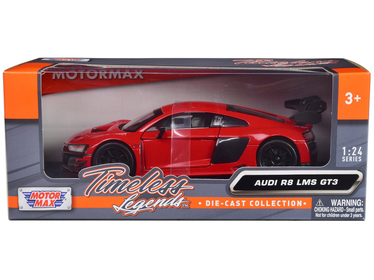 Audi R8 LMS GT3 Red "Timeless Legends" Series 1/24 Diecast Car Model by Motormax free shipping USA