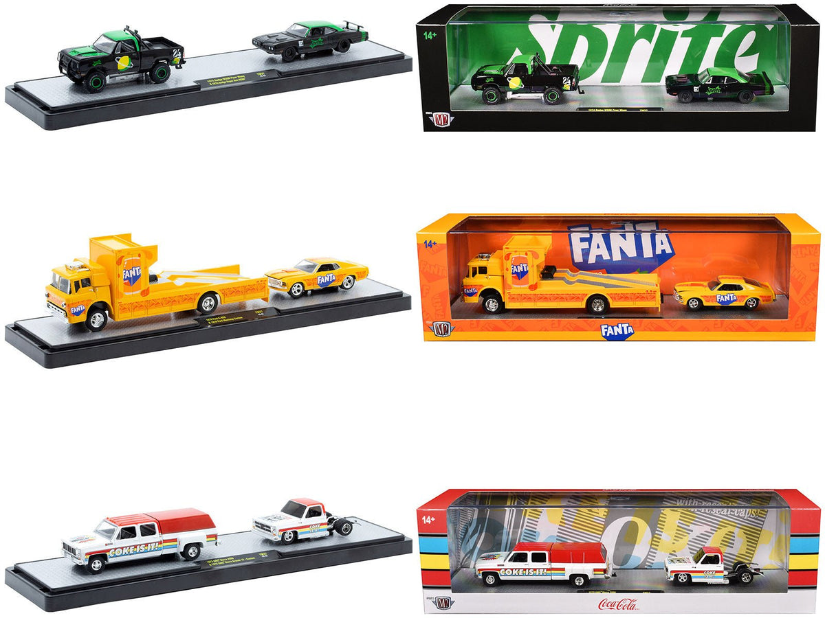 Auto Haulers "Soda" Set of 3 pieces Release 37 Limited Edition to 6000 pieces Worldwide 1/64 Diecast Models by M2 Machines free shipping USA