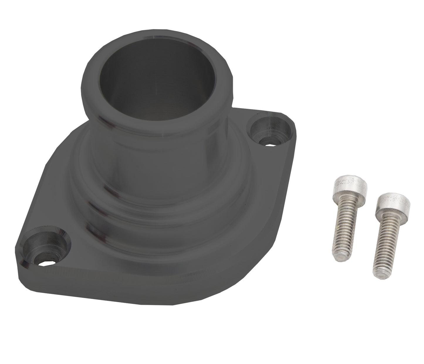 Water Neck Chevy LS Engine Straight One Piece Billet Black
