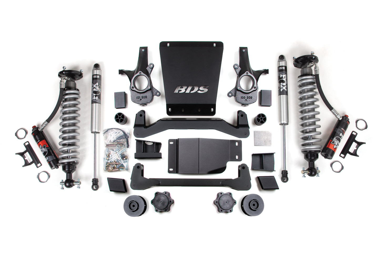 2007-2014 GM SUV 4wd 4" Suspension Lift Kit 3" Rear Coil Spring Spacer - 2.5 P