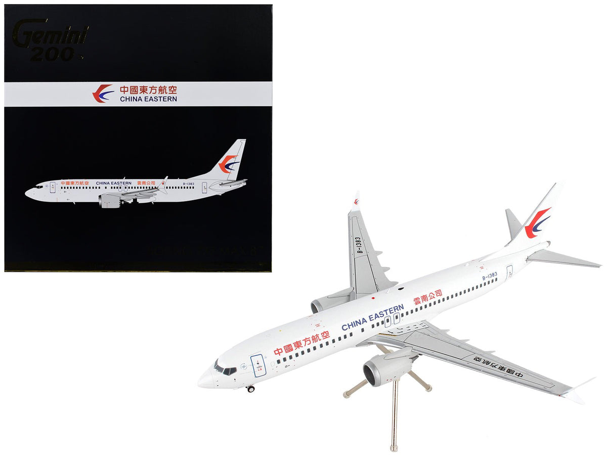 Boeing 737 MAX 8 Commercial Aircraft "China Eastern Airlines" White "Gemini 200" Series 1/200 Diecast Model Airplane by GeminiJets free shipping USA