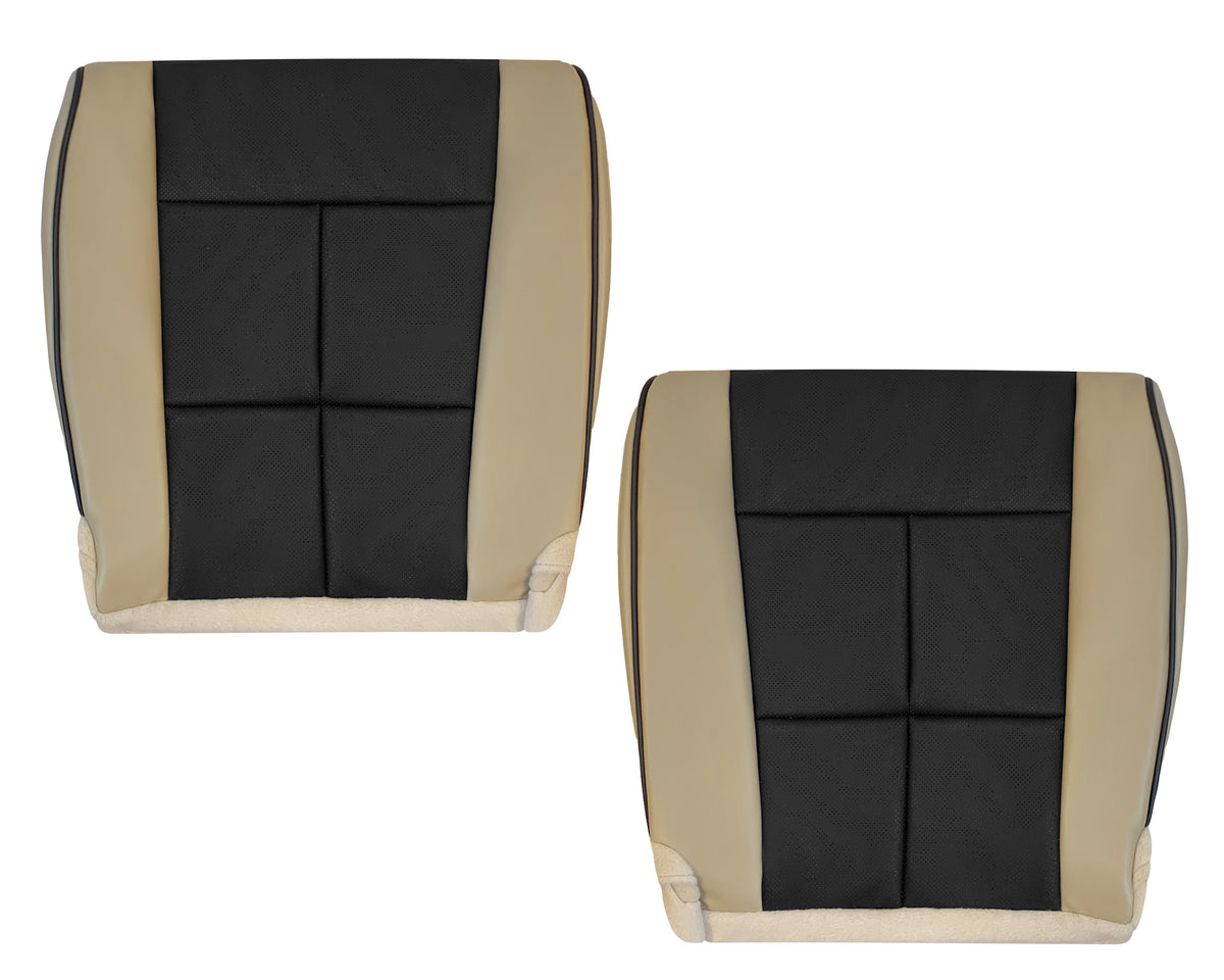 2007 - 2014 Lincoln Navigator Replacement Genuine Leather or Synthetic Leather Seat Cover in Tan & Black