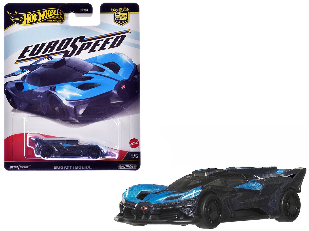 Bugatti Bolide Blue and Dark Blue Metallic "Euro Speed" Series Diecast Model Car by Hot Wheels free shipping USA