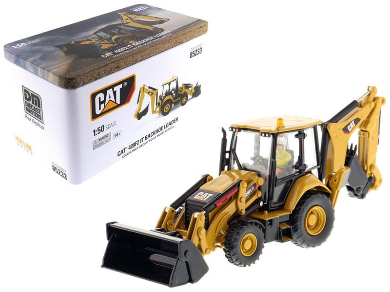 CAT Caterpillar 420F2 IT Backhoe Loader with Operator "High Line Series" 1/50 Diecast Model by Diecast Masters free shipping USA