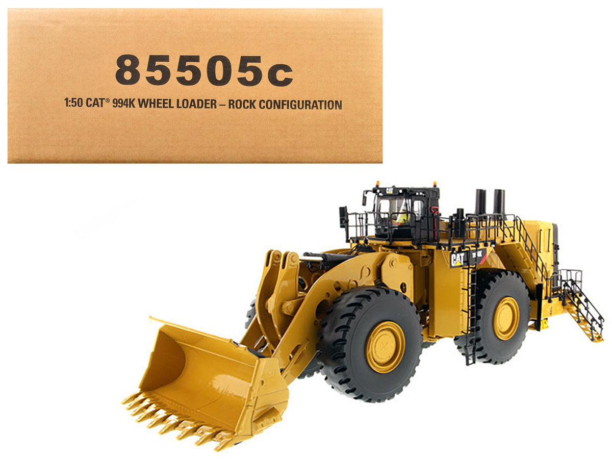 CAT Caterpillar 994K Wheel Loader with Rock Bucket and Operator "Core Classics" Series 1/50 Diecast Model by Diecast Masters free shipping USA