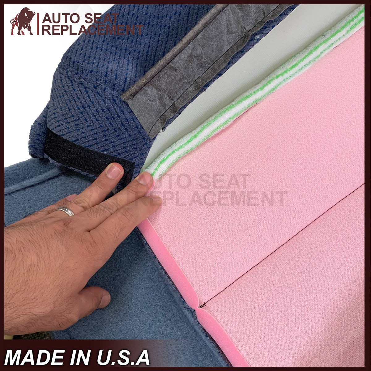 1995-1999 Chevy Tahoe Suburban Silverado Replacement Bottom Cloth Seat Cover in Navy Blue: Choose your options