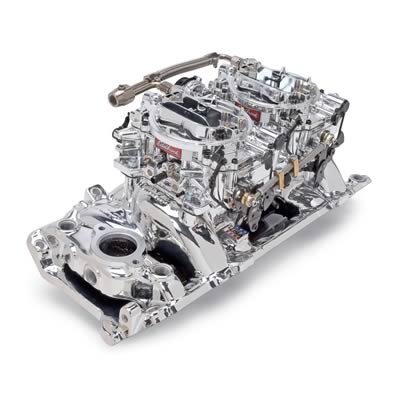 Edelbrock Performer RPM Dual Quad Air-Gap Manifold and Carburetor Kits - 2065