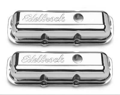 Edelbrock Signature Series Chrome Valve Covers - 4488