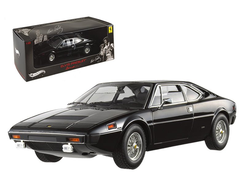Ferrari Dino 308 GT4 Black (Elvis Presley Owned) "Elite Edition" Series 1/18 Diecast Model Car by Hot Wheels free shipping USA