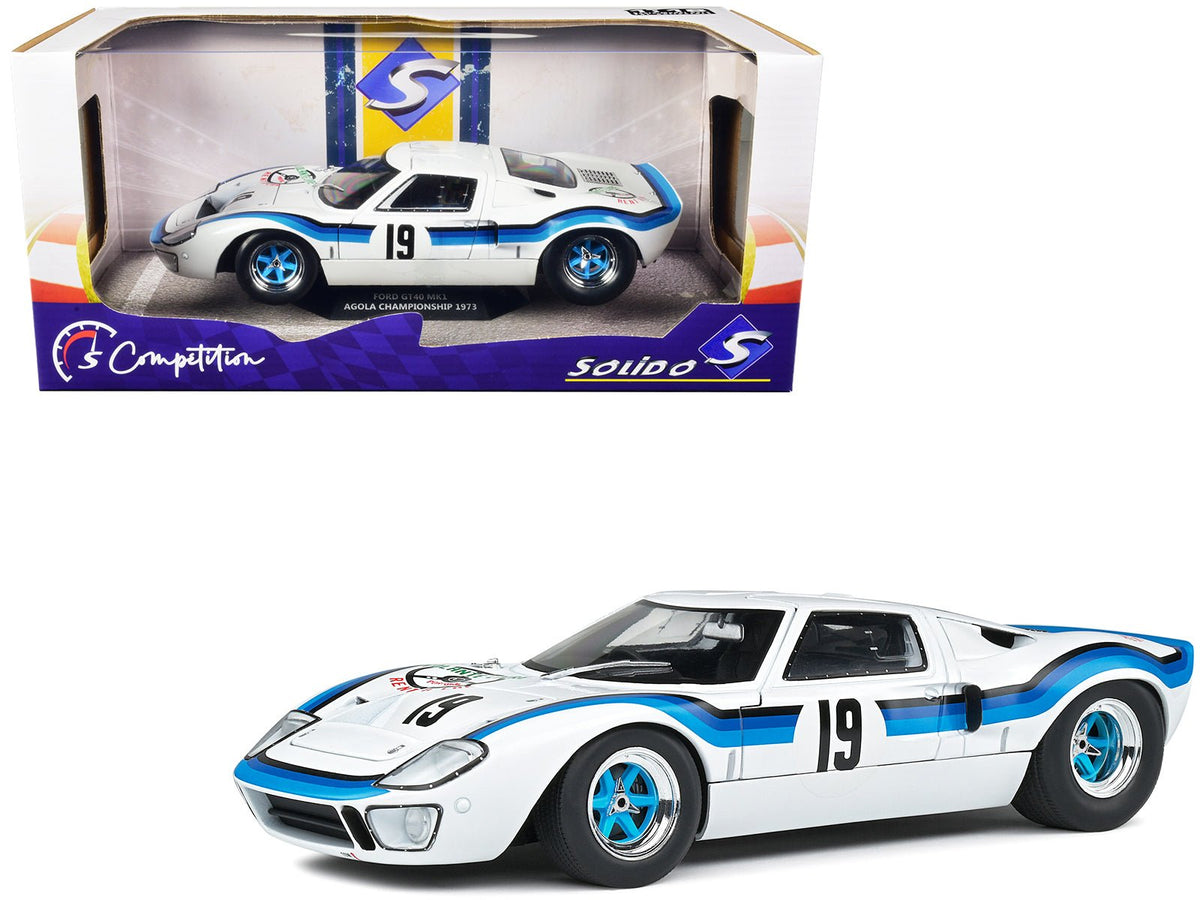 Ford GT40 MK.1 RHD (Right Hand Drive) #19 Emilio Marta "Angola Championship" (1973) "Competition" Series 1/18 Diecast Model Car by Solido free shipping USA