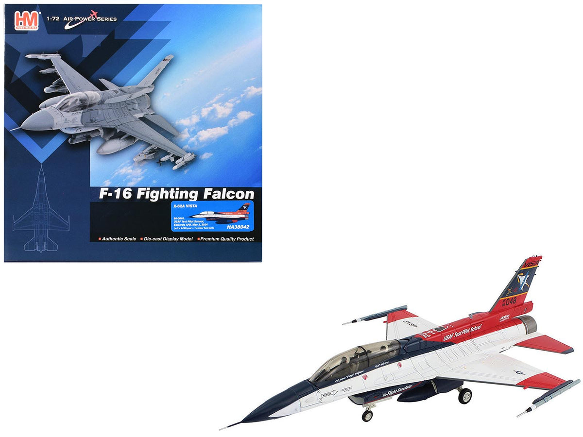 General Dynamics X-62A VISTA Aircraft "86-0048 USAF Test Pilot School Edwards Air Force Base" (2024) United States Air Force "Air Power Series" 1/72 Diecast Model by Hobby Master free shipping USA