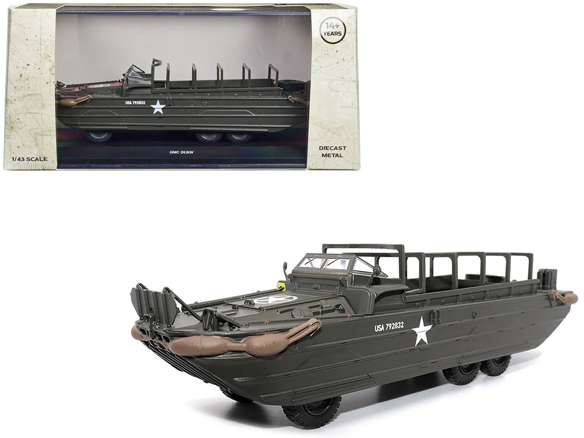 GMC DUKW Amphibious Vehicle Olive Drab "United States Army" 1/43 Diecast Model by Militaria Die Cast free shipping USA