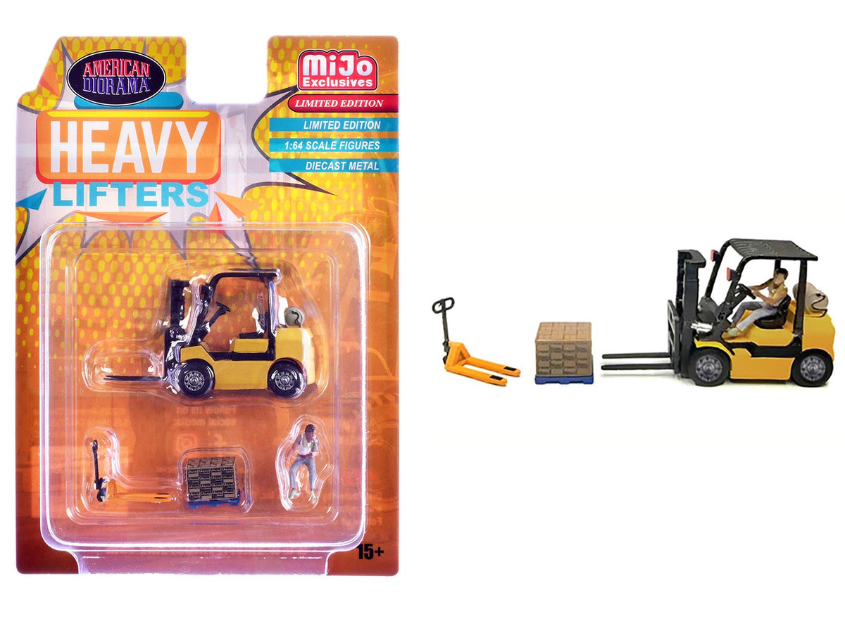 "Heavy Lifters" 4 piece Diecast Set Limited Edition for 1/64 Scale Models by American Diorama free shipping USA
