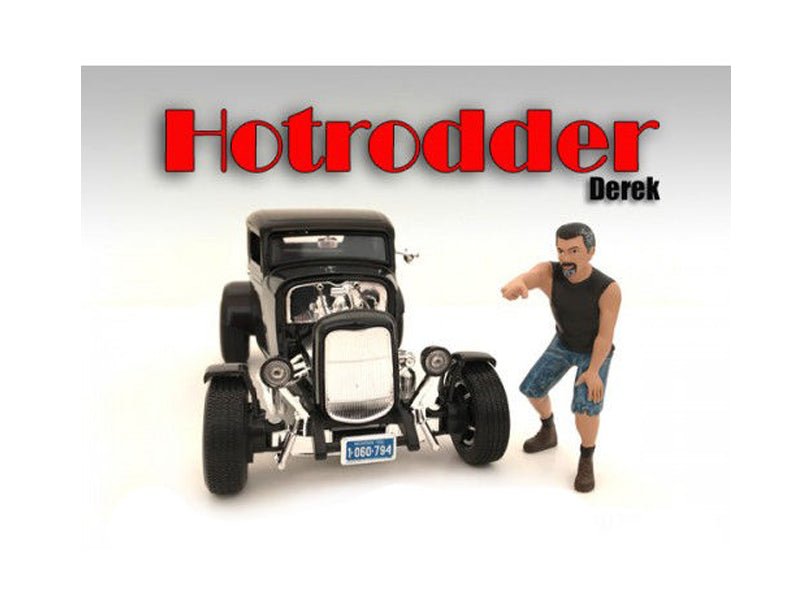 "Hotrodders" Derek Figure For 1:18 Scale Models by American Diorama free shipping USA