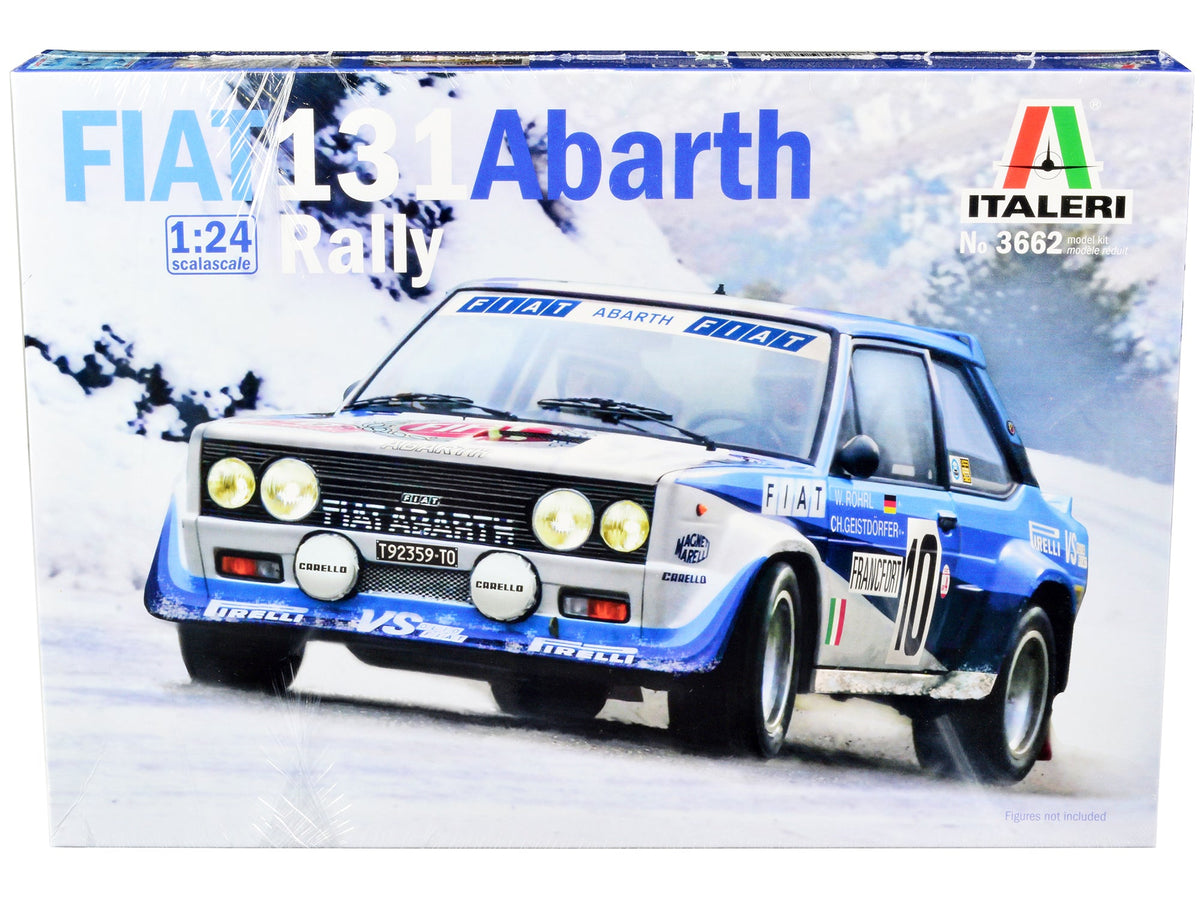 Skill 3 Model Kit Fiat 131 Abarth Rally #10 Winner "Montecarlo Rally" (1980) 1/24 Scale Model by Italeri free shipping USA
