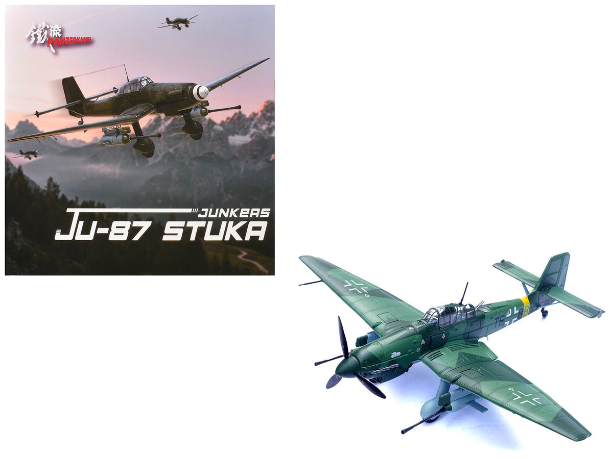 Junkers Ju 87G2 Stuka Bomber Aircraft "10.(Pz)/SG 2 Immelmann T6+BB Oberst Hans-Ulrich Rudel Romania" (1944) German Luftwaffe "Wing" Series 1/72 Diecast Model by Panzerkampf free shipping USA