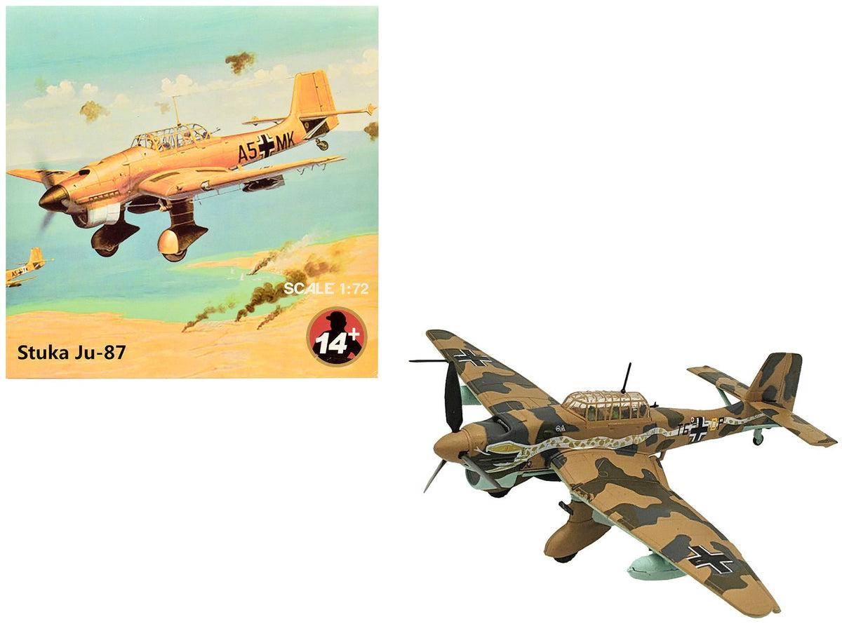 Junkers Ju 87R Trop Stuka Bomber Aircraft "Immelmann 6./StG 2 Libya" (1941) German Luftwaffe 1/72 Diecast Model Airplane free shipping USA
