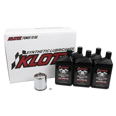 Klotz Synthetic Basic V-Twin Oil Service Kits - KH107