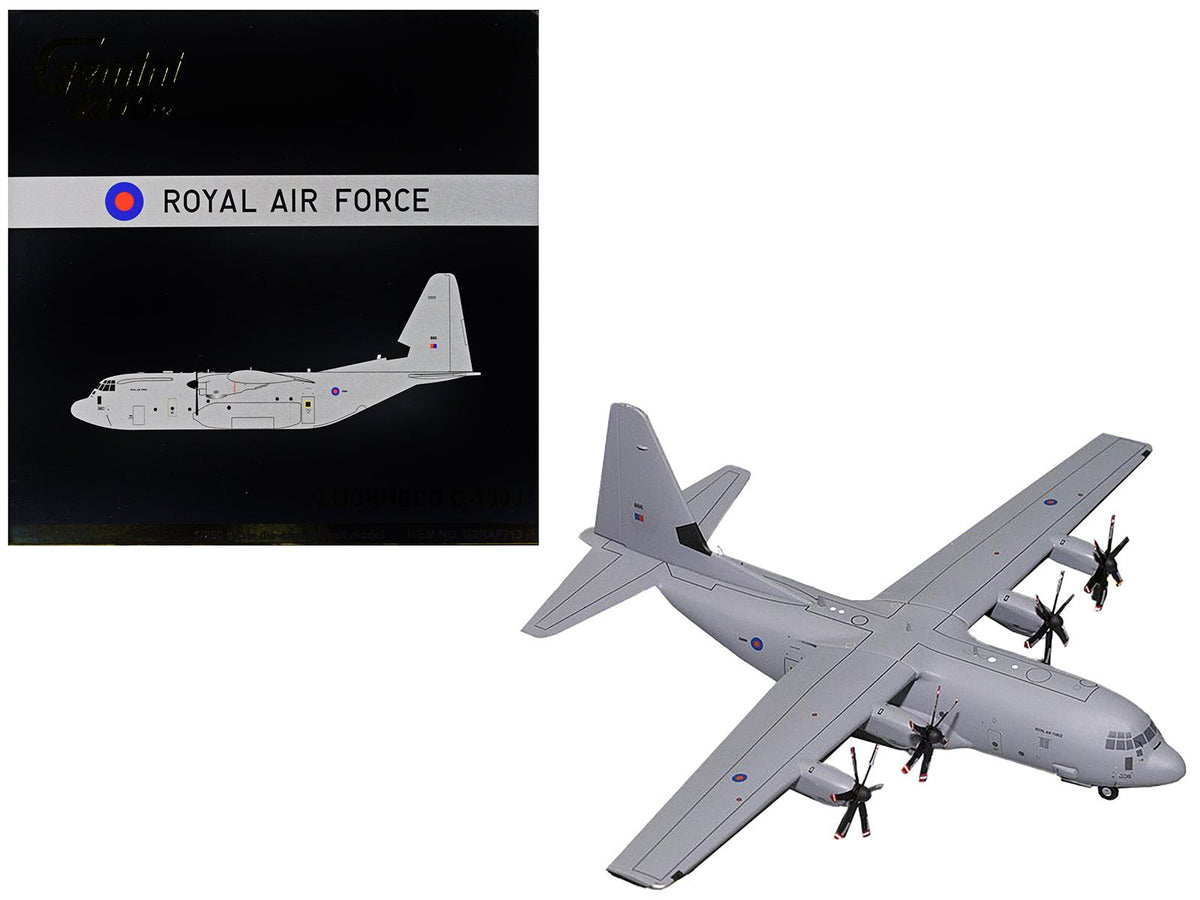 Lockheed C-130J Super Hercules Transport Aircraft "British Royal Air Force" Gray "Gemini 200" Series 1/200 Diecast Model Airplane by GeminiJets free shipping USA