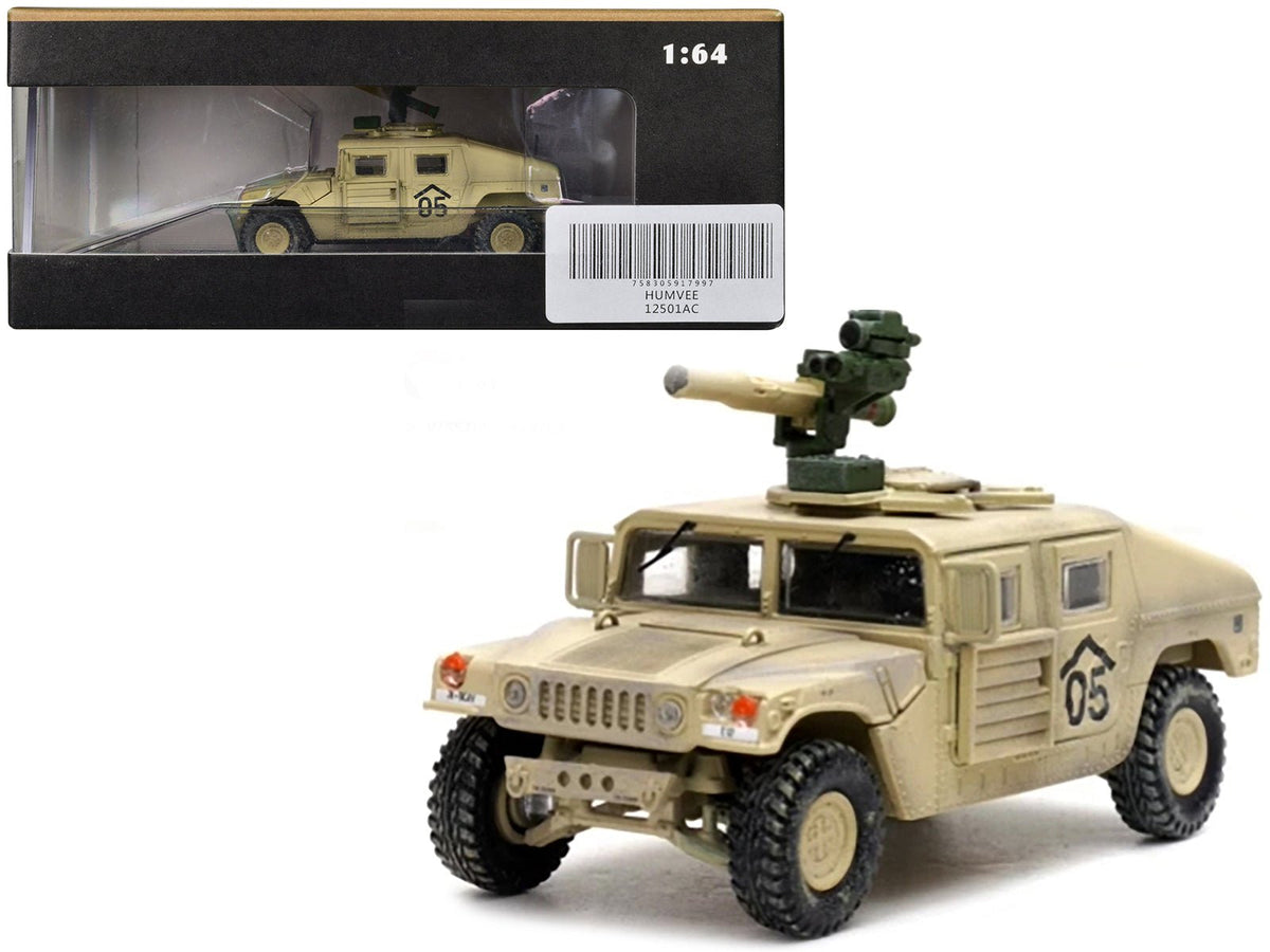 M1046 HUMVEE Tow Missile Carrier Desert Camouflage "E Troop 9th Regiment 2nd Brigade Combat Team 3rd Infantry Division (Mechanized) Iraq" (2003) "Military Miniature" Series 1/64 Diecast Model by Panzerkampf free shipping USA