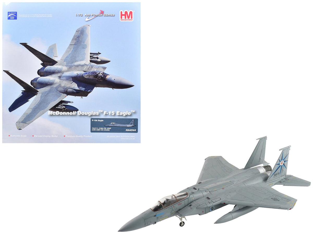 McDonnell Douglas F-15A Eagle Fighter Aircraft "76-0111 318th Fighter Interceptor Squadron" United States Air Force "Air Power Series" 1/72 Diecast Model by Hobby Master free shipping USA