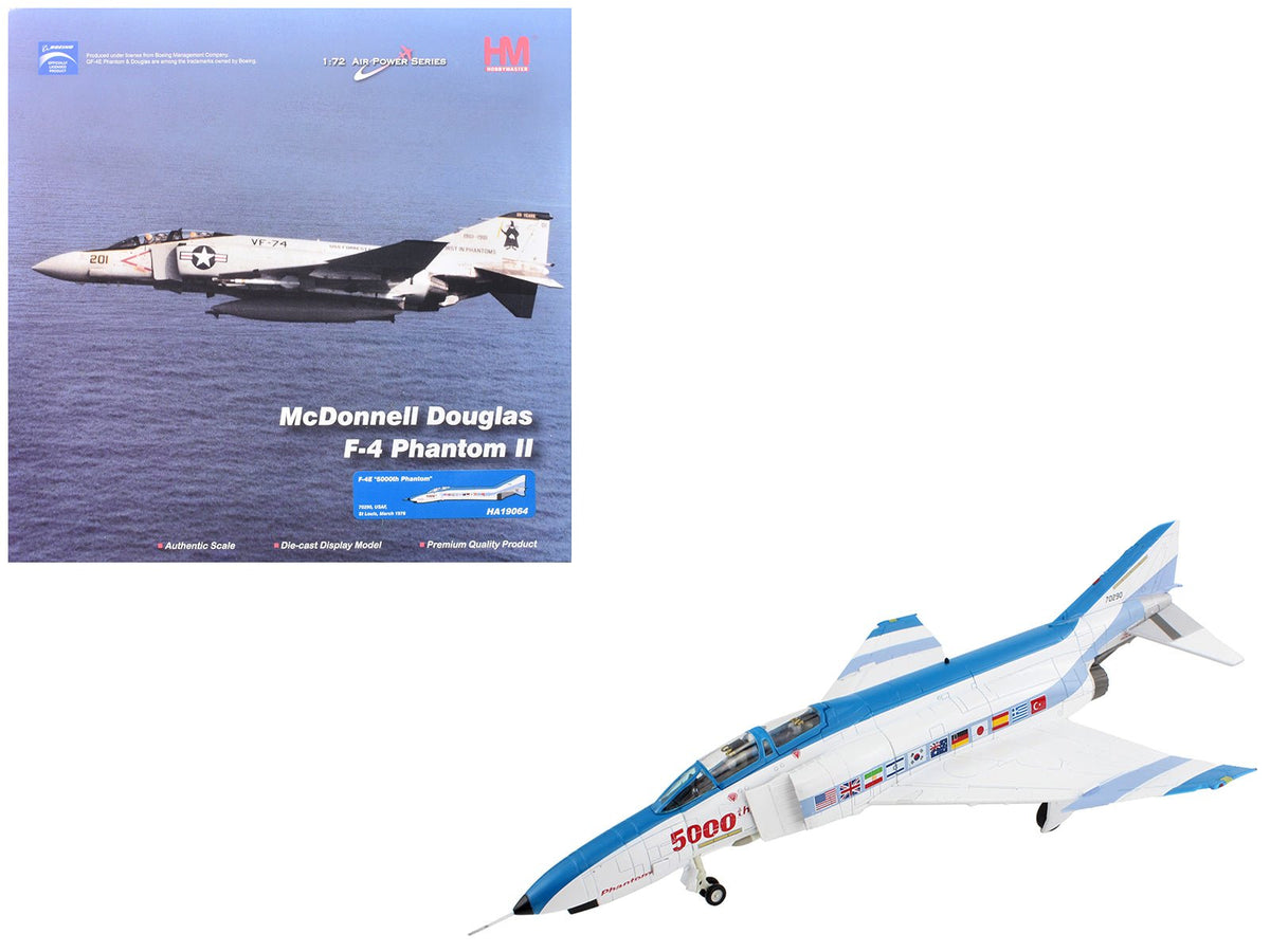 McDonnell Douglas F-4E Phantom II Fighter-Bomber Aircraft "70290 5000th Phantom St Louis" (1978) United States Air Force "Air Power Series" 1/72 Diecast Model by Hobby Master free shipping USA