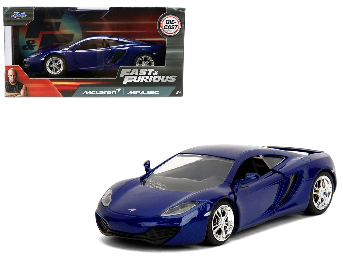 McLaren MP4.12C Blue Metallic "Furious 7" (2015) Movie "Fast & Furious" Series 1/32 Diecast Model Car by Jada free shipping USA