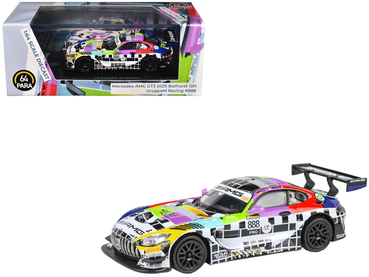 Mercedes-AMG GT3 #888 Maro Engel - Mikael Grenier - Maxime Martin "GruppeM Racing" "Bathurst 12 Hour" (2025) 1/64 Diecast Model Car by Paragon Models free shipping USA