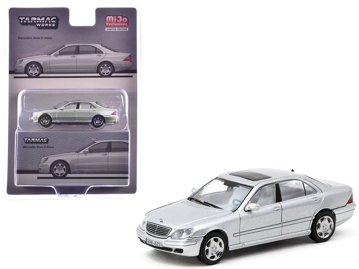 Mercedes-Benz S-Class Brilliant Silver Metallic "Global64" Series 1/64 Diecast Model by Tarmac Works free shipping USA