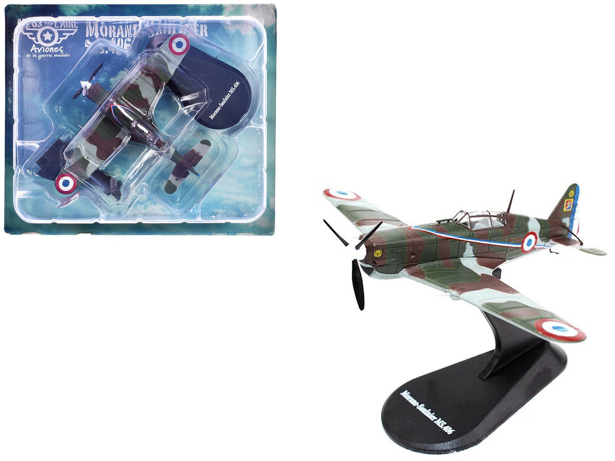 Morane-Saulnier MS.406 Fighter Aircraft "3/4 Escadrille GC II/3" Armee de l'Air (French Air Force) (1940) "Planes of World War II" Series 1/72 Diecast Model Airplane by Luppa free shipping USA