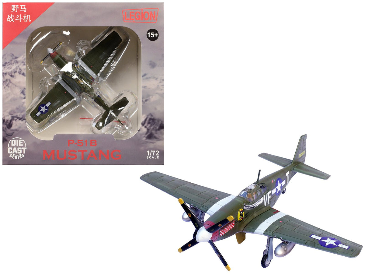 North American P-51B Mustang Aircraft "Shangri-La 336th Fighter Squadron 4th Fighter Group" (1944) United States Army Air Forces 1/72 Diecast Model Airplane by Legion free shipping USA