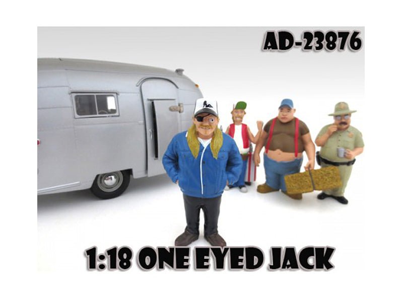 One Eyed Jack "Trailer Park" Figure For 1:18 Scale Diecast Model Cars by American Diorama free shipping USA