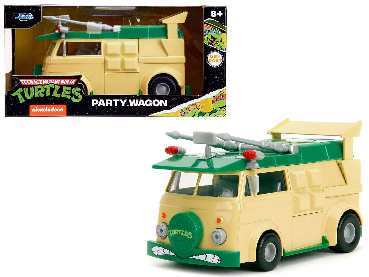 Party Wagon Green and Beige "Teenage Mutant Ninja Turtles" "Hollywood Rides" Series Diecast Model Car by Jada free shipping USA