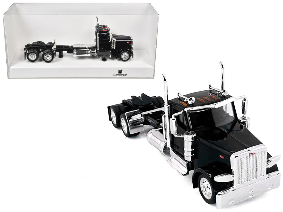 Peterbilt 589 2-Axel Day Cab Black 1/87 (HO) Plastic Model Car by HO Logistics free shipping USA