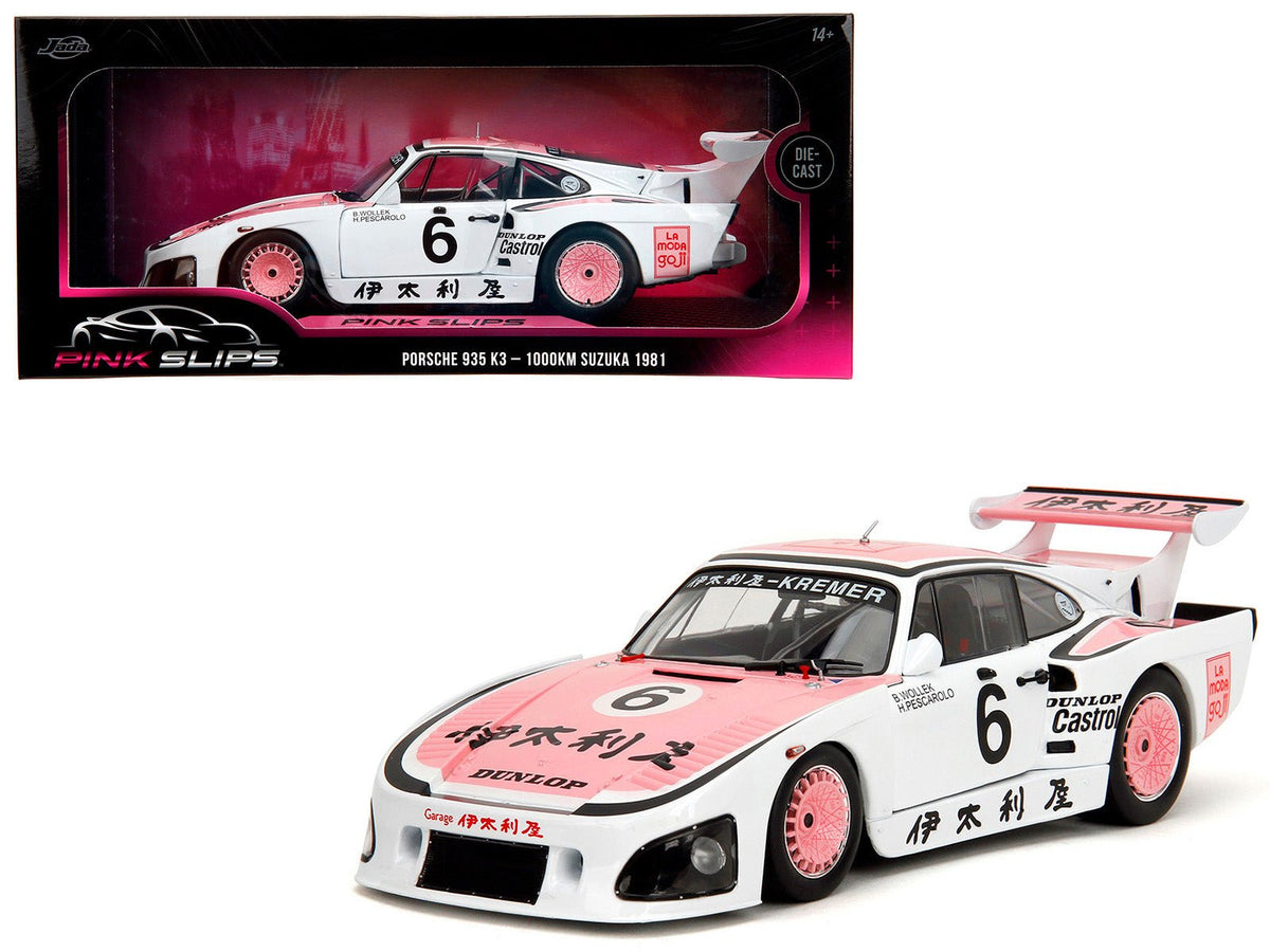 Porsche 935 K3 #6 Bob Wollek - Henri Pescarolo Winner "Suzuka 1000KM" (1981) "Pink Slips" Series 1/18 Diecast Model Car by Jada free shipping USA