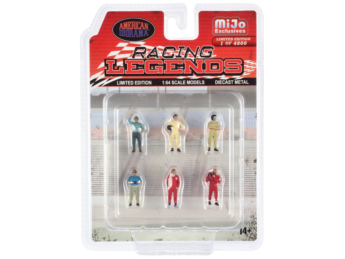 "Racing Legends" 6 piece Diecast Set (6 Driver Figures) Limited Edition to 4800 pieces Worldwide 1/64 Scale Models by American Diorama free shipping USA