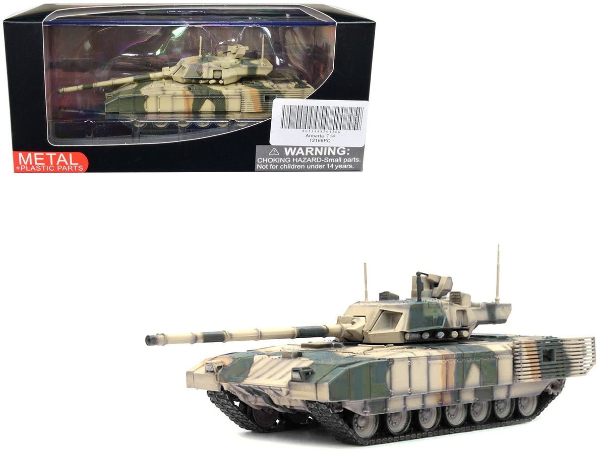 Russian T14 Armata MBT (Main Battle Tank) Multi-Camouflage "Armor Premium" Series 1/72 Diecast Model by Panzerkampf free shipping USA