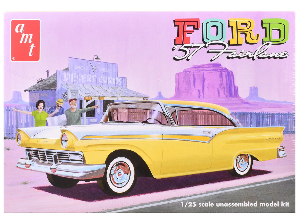Skill 2 Model Kit 1957 Ford Fairlane Hardtop 3-in-1 Kit 1/25 Scale Model by AMT free shipping USA