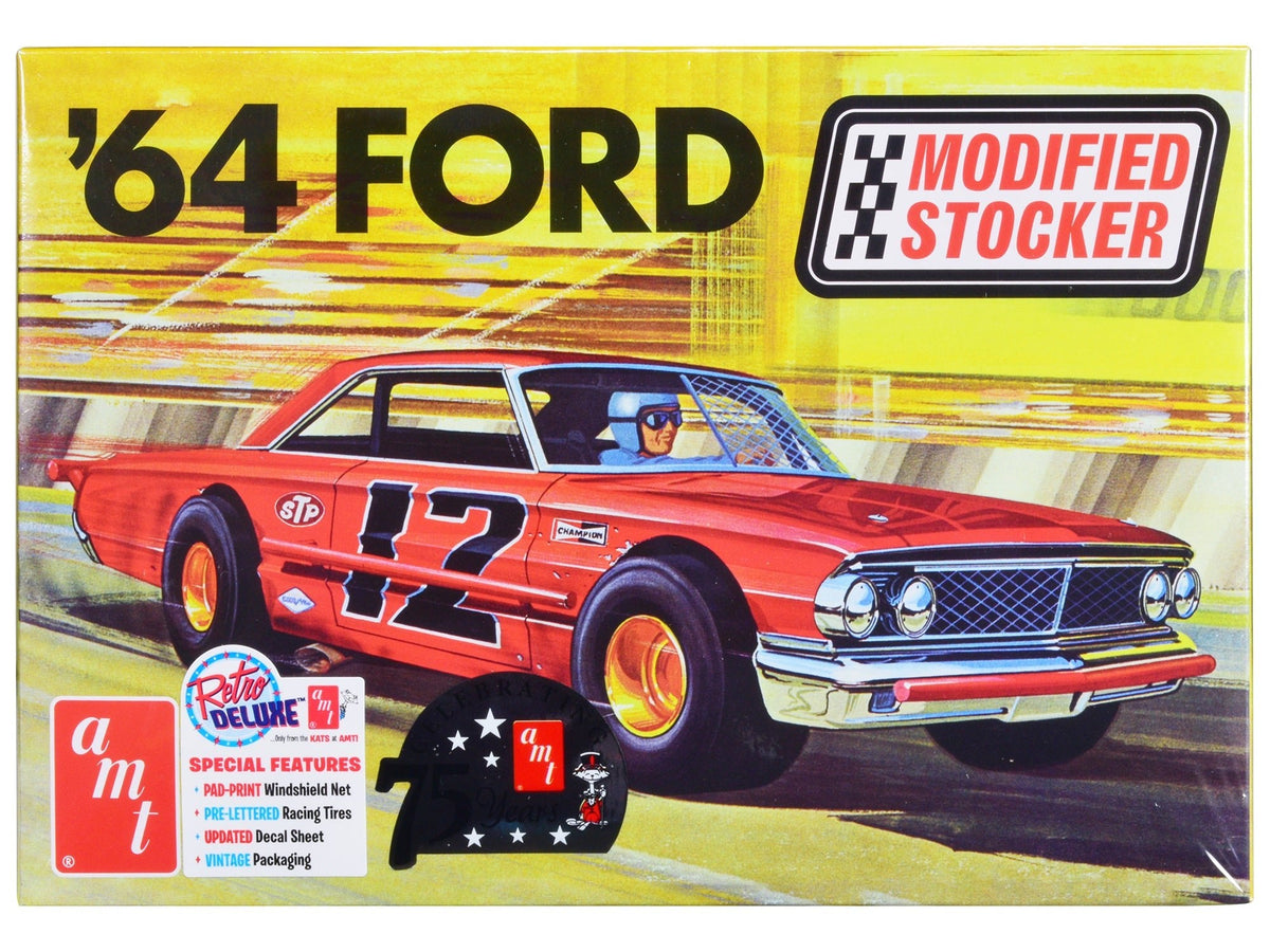 Skill 2 Model Kit 1964 Ford Galaxie "Modified Stocker" 1/25 Scale Model by AMT free shipping USA