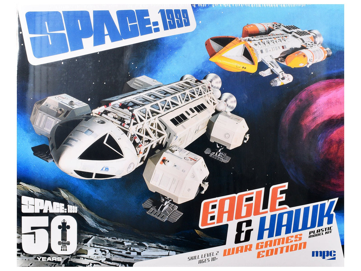 Skill 2 Model Kit Eagle and Hawk War Games Edition "Space: 1999" (1975-1977) TV Series 1/72 Scale Model by MPC free shipping USA