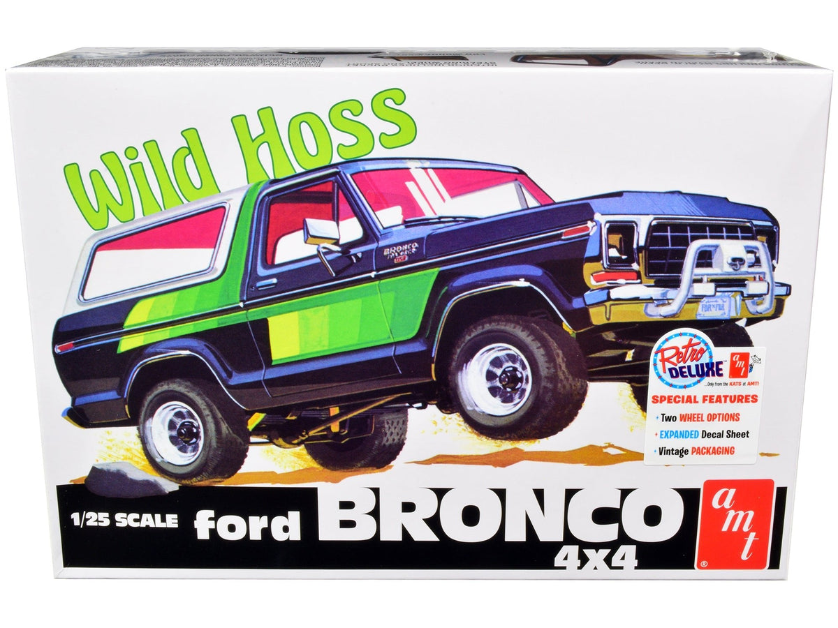 Skill 2 Model Kit Ford Bronco 4X4 "Wild Hoss" 1/25 Scale Model by AMT free shipping USA