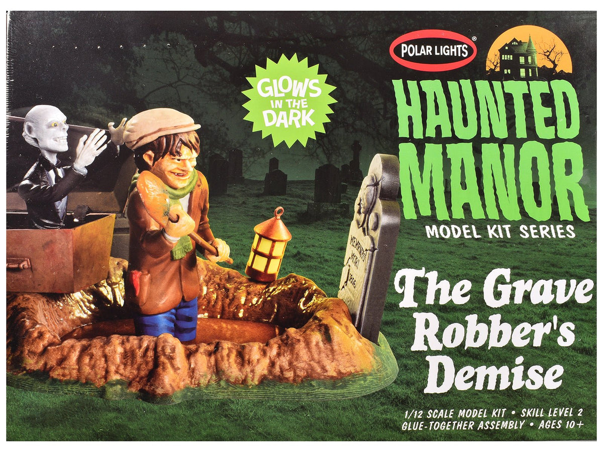 Skill 2 Model Kit Haunted Manor "The Grave Robber's Demise" Diorama Set 1/12 Scale Model by Polar Lights free shipping USA