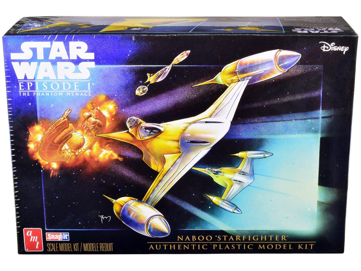 Skill 2 Model Kit Naboo Starfighter Spaceship "Star Wars: Episode I - The Phantom Menace" (1999) Movie 1/48 Scale Model by AMT free shipping USA