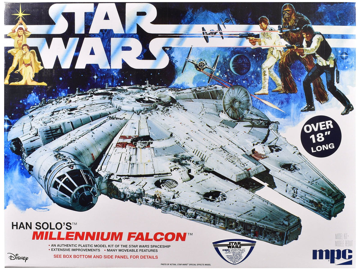 Skill 3 Model Kit Han Solo's Millennium Falcon "Star Wars: A New Hope" (1977) Movie 1/72 Scale Model by MPC free shipping USA