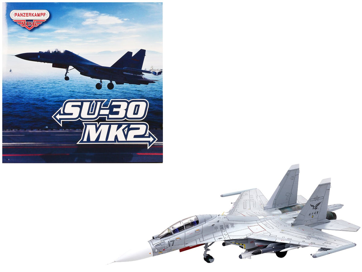 Sukhoi Su-30MKK Flanker-G Fighter Aircraft #17 "People's Liberation Army (PLA) Naval Aviation's Sea and Air Eagle Regiment" Chinese Air Force "Wing" Series 1/72 Diecast Model by Panzerkampf free shipping USA