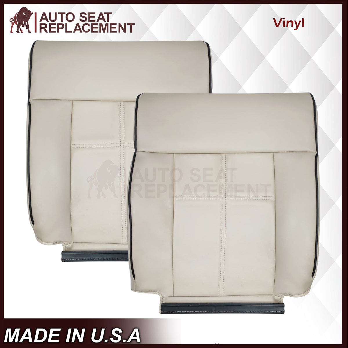 2006 2007 2008 Lincoln Mark LT Front Replacement Seat Covers in Medium Light Parchment Tan: Choose From Variants